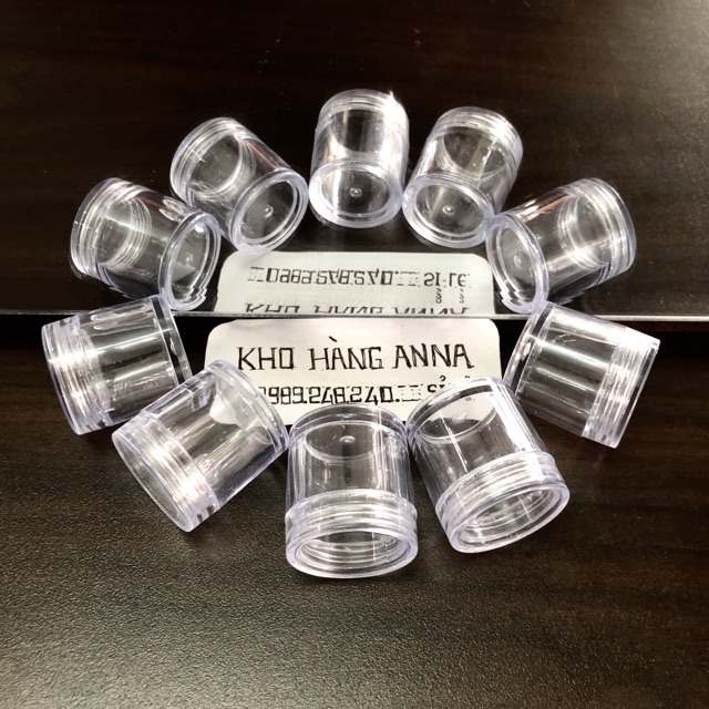 50 HỦ NHỰA TRÒN 100gr/ 50gr/ 30GR/ 20gr/ 10gr / 5gr/ 3gr TRONG SUỐT- HỦ MIKA 30GR - combo 50 HỦ KIẾNG- HỦ NHỰA CỨNG