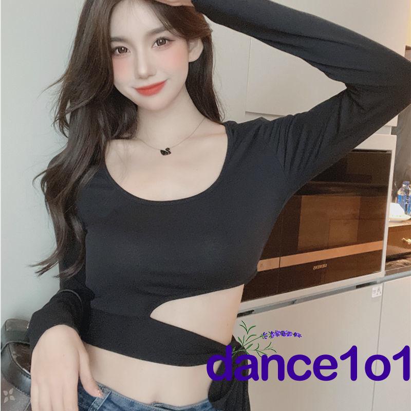 ♣PE❥Women Solid Color Skinny Long Sleeve Tops