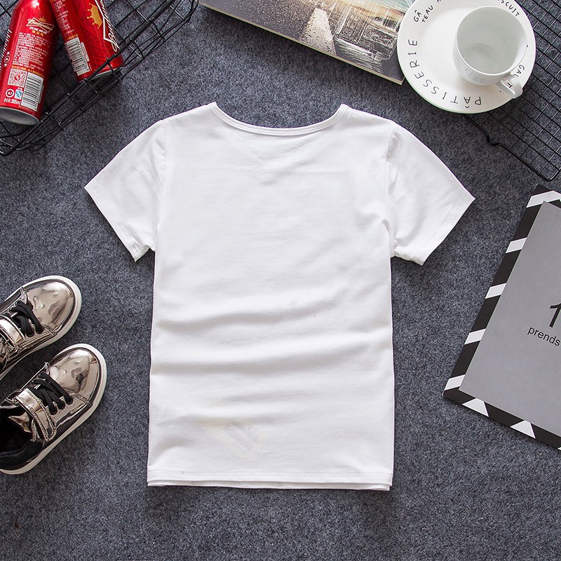 T-shirt ngắn tay cotton đồng phục học sinh đồng phục cho bé trai.
