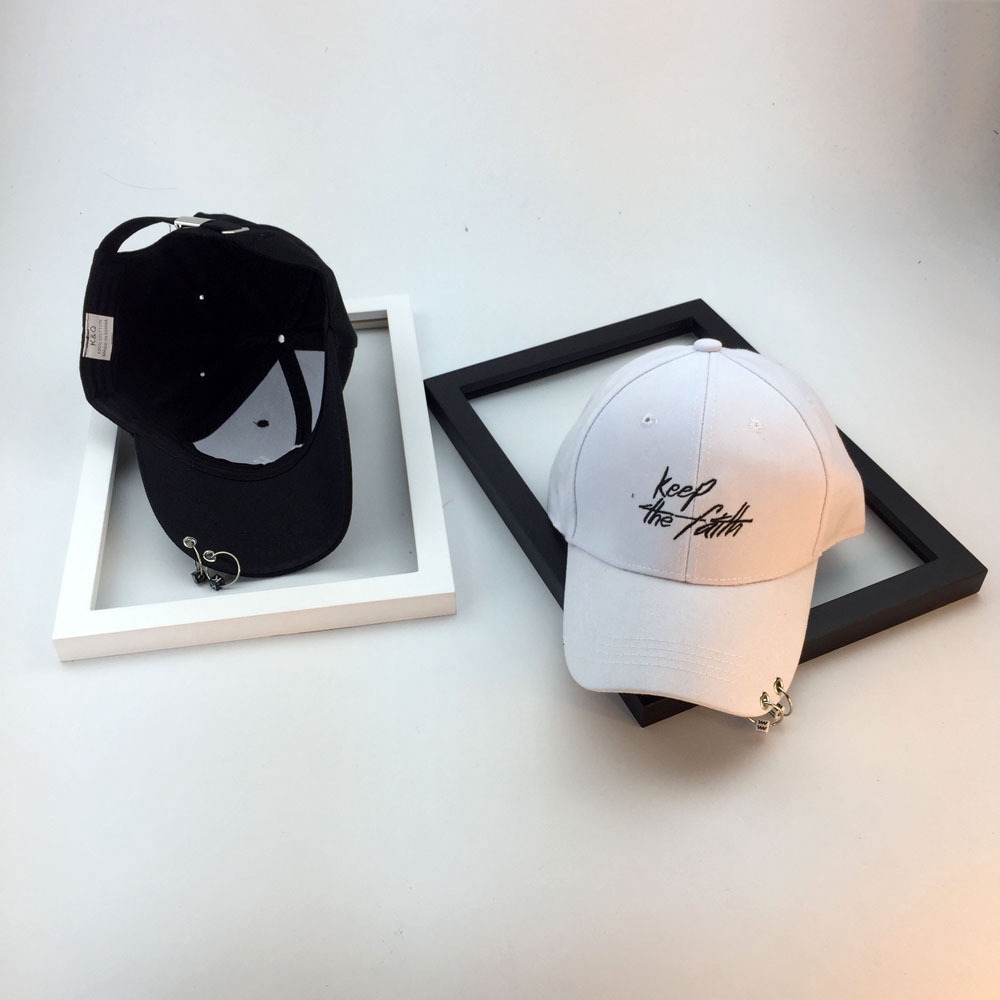 Mũ Lưỡi Trai LINJW Thêu Chữ Thời Trang Hàn Quốc 2020 Cho Nam Nữ