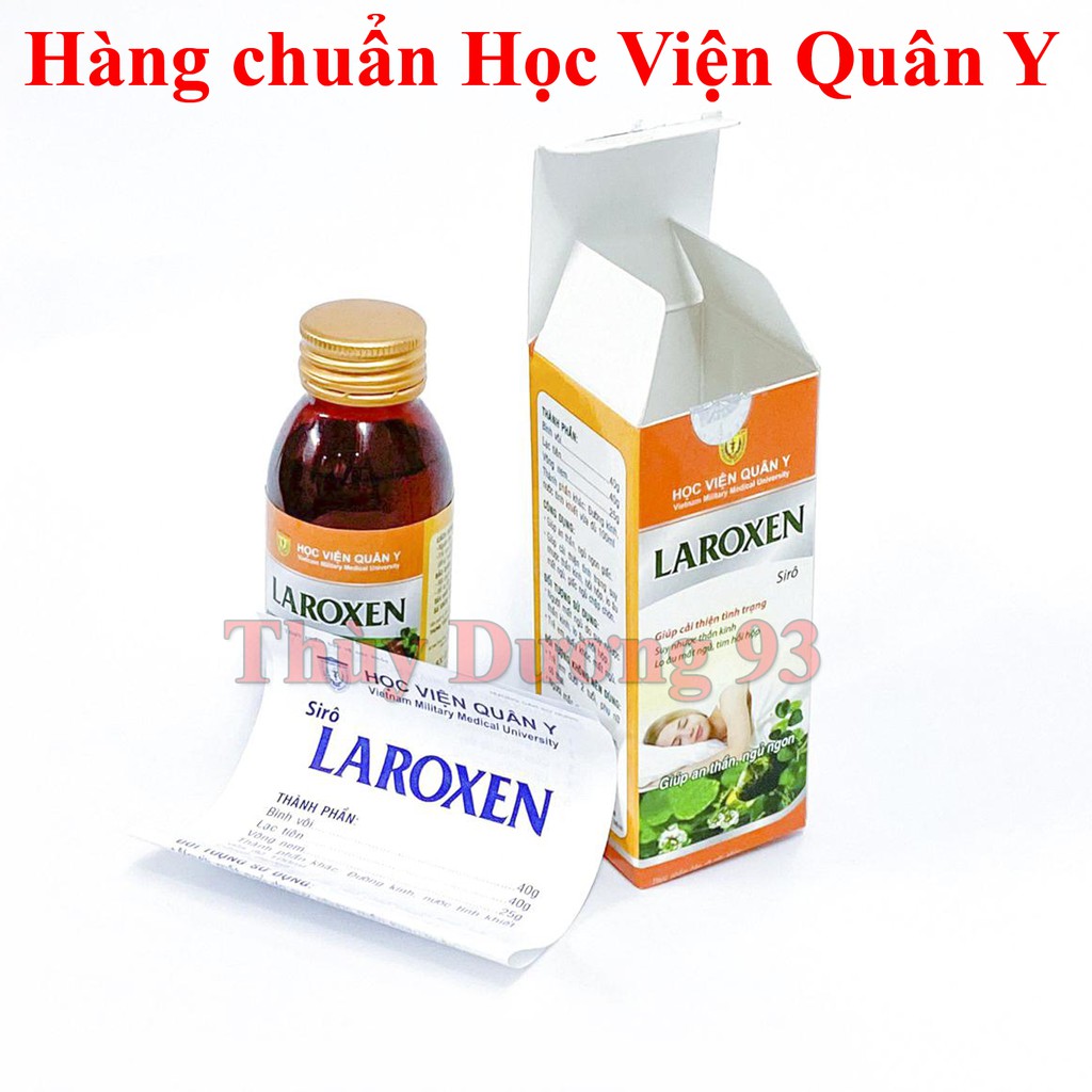 [HÀNG CHUẨN HỌC VIỆN QUÂN Y] Bộ 8 hộp Siro thảo dược Laroxen Học Viện Quân Y (100ml x 8) giúp ngủ ngon, ngủ sâu giấc hơn