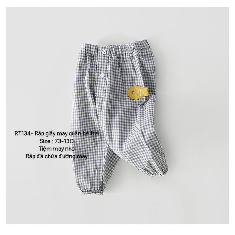 RT134_Rập giấy may quần chống muỗi trẻ em