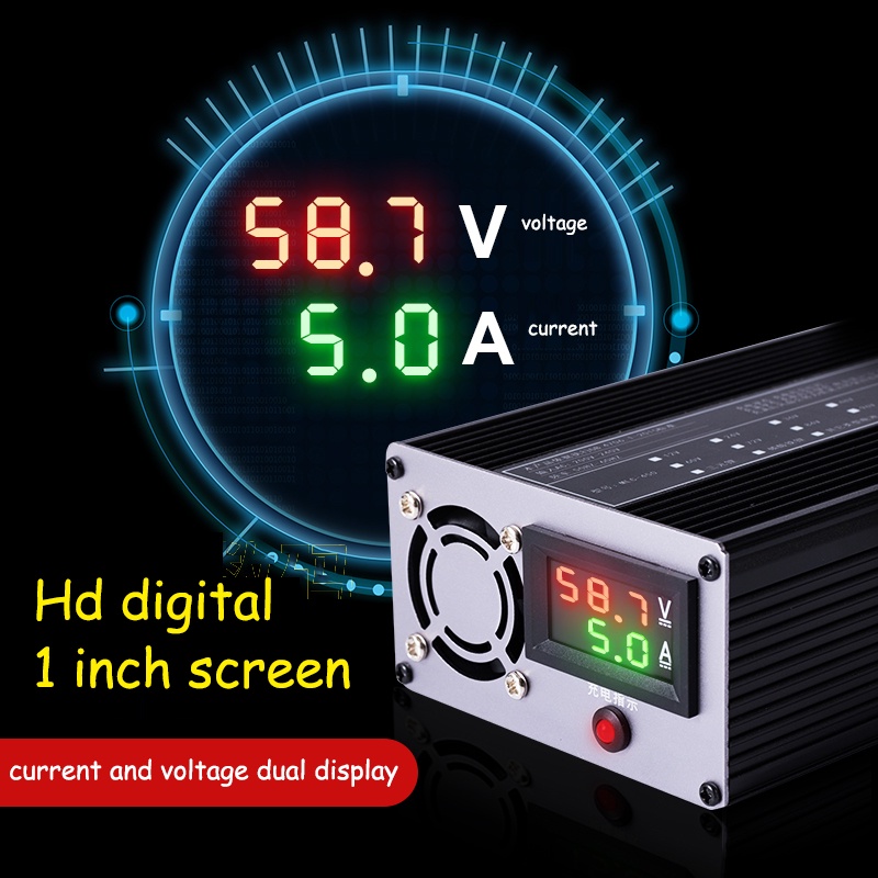 Bộ Sạc Pin Lithium 5A Li-ion Lipo ion Lifepo4 72V 60V 48V 84V 73V 67.2V 20S 16S 17S 18S 21S 24S Cho Xe Đạp Điện