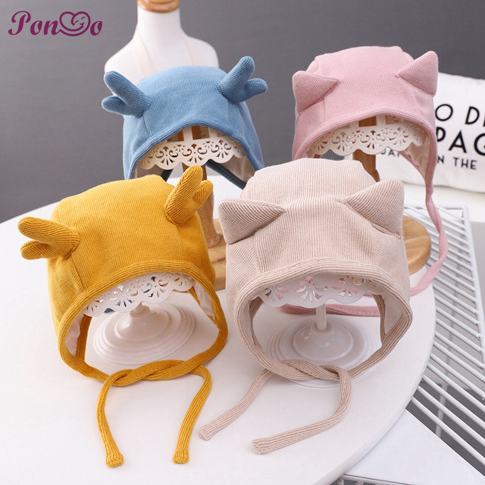 Mũ Sừng Hươu Dễ Thương Cho Bé Từ 3-18 Tháng Tuổi