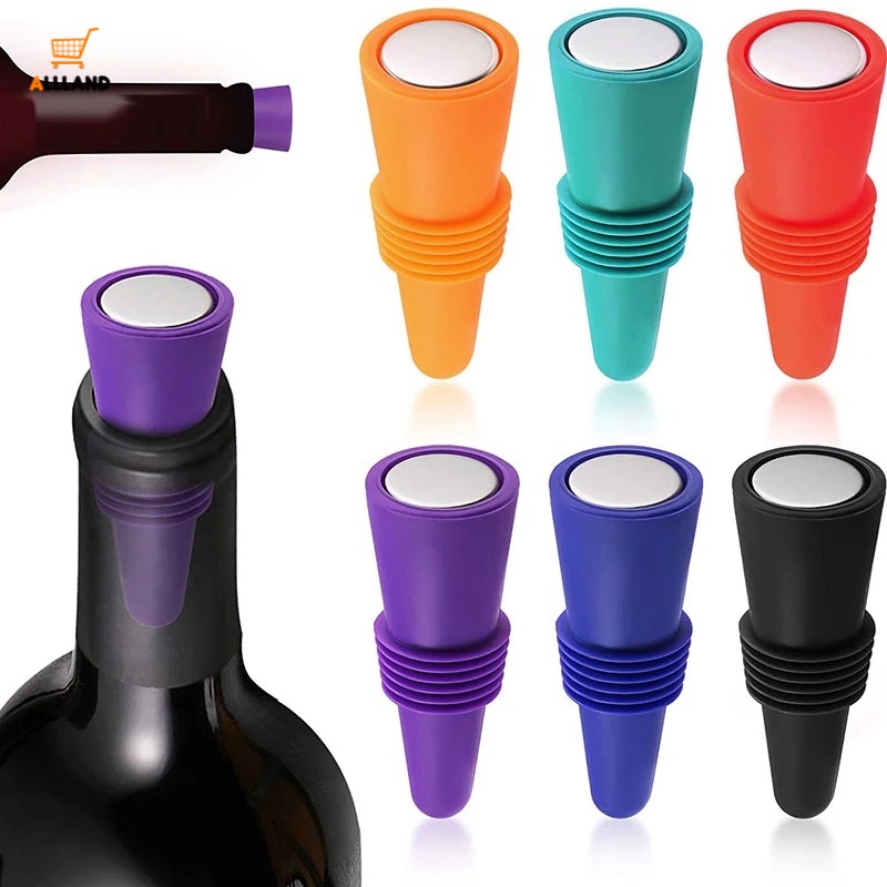 Nút Đậy Đầu Chai Rượu Vang Bằng Silicone Chống Rò Rỉ Tiện Lợi