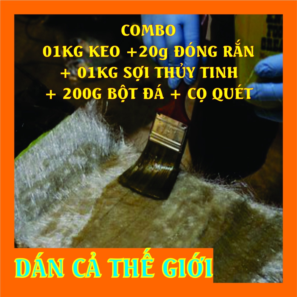 Nhựa Composite - Keo Polyester resin và sợi thủy tinh, chổi, dùng đúc tượng, làm khuôn mẫu, dàn nhựa xe