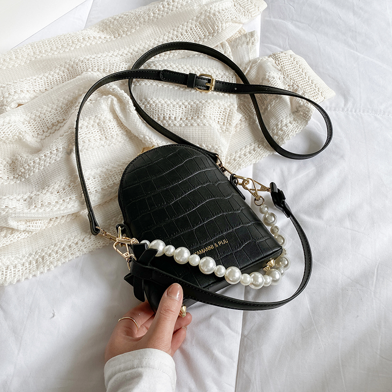 Túi đeo chéo IELGY đính ngọc trai thời trang tùy chọn màu sắc cho nữ