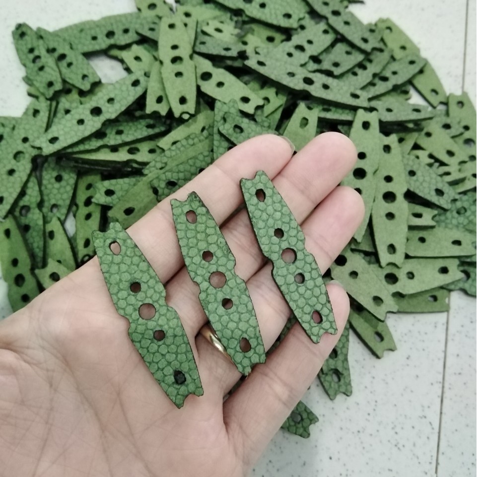 1m thun ná cao su cắt theo yêu cầu + cuộn chỉ + 10 da 3 lỗ xịn