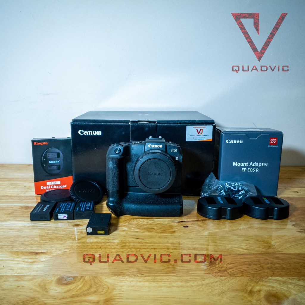 Combo máy ảnh Canon RP + ngàm chuyển Canon EOS R RF-EF + phụ kiện pin cáp Wasabi | BigBuy360 - bigbuy360.vn