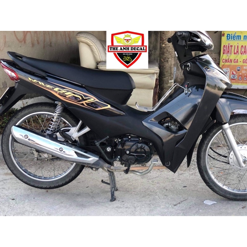 Tem chế wave 100/ wave 110/ wave 50cc - Đủ màu sắc - Tem 3 lớp chống phai