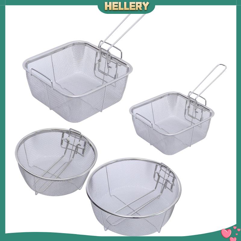 Rổ Inox Vuông 20cmx20cm Đựng Khoai Tây Chiên Tiện Dụng