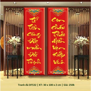 Bộ 2 bức Tranh đính đá cao cấp ABC ( giá sỉ) Câu đối DF532 (60*100cm)