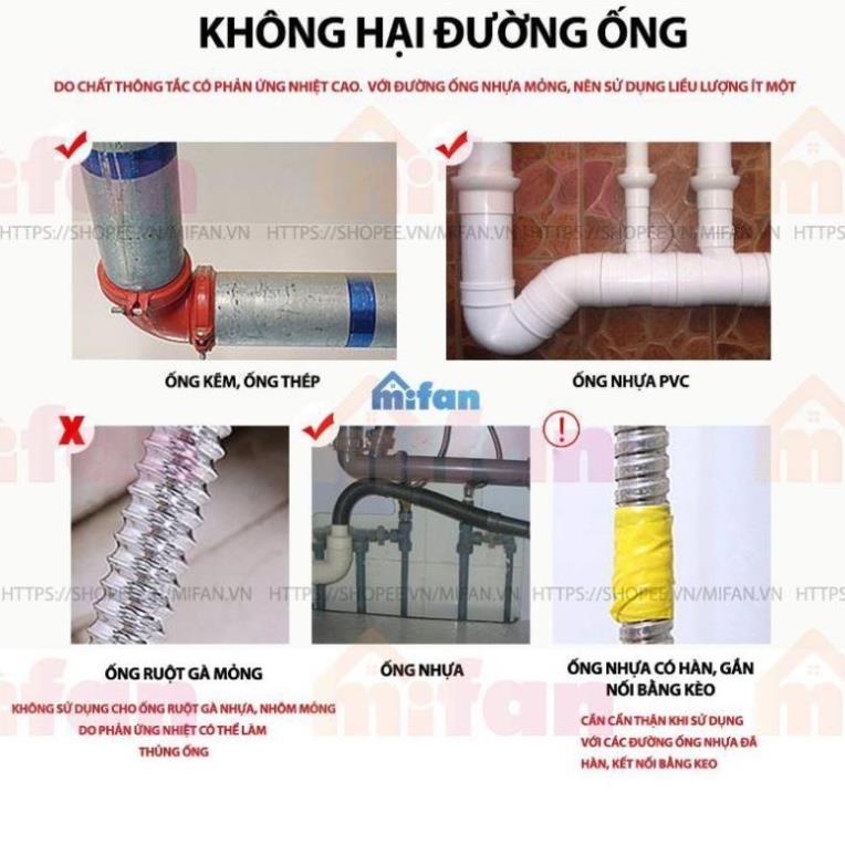 Bột Thông Tắc Cống Cực Mạnh - Thông Tắc Cống, Đường Ống, Bồn Cầu, Bồn Rửa Mặt