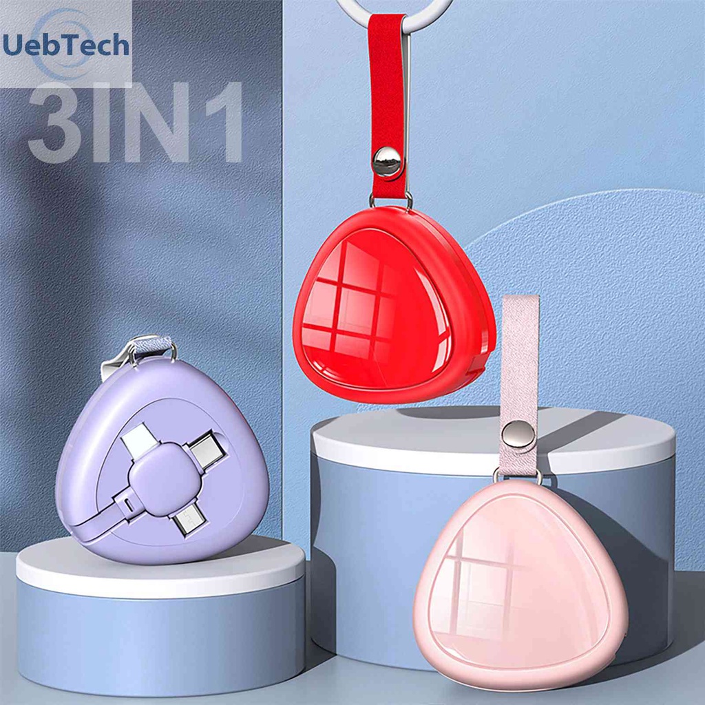 Dây Cáp Sạc USB Nhanh Rút Gọn 4FT 3 Trong 1