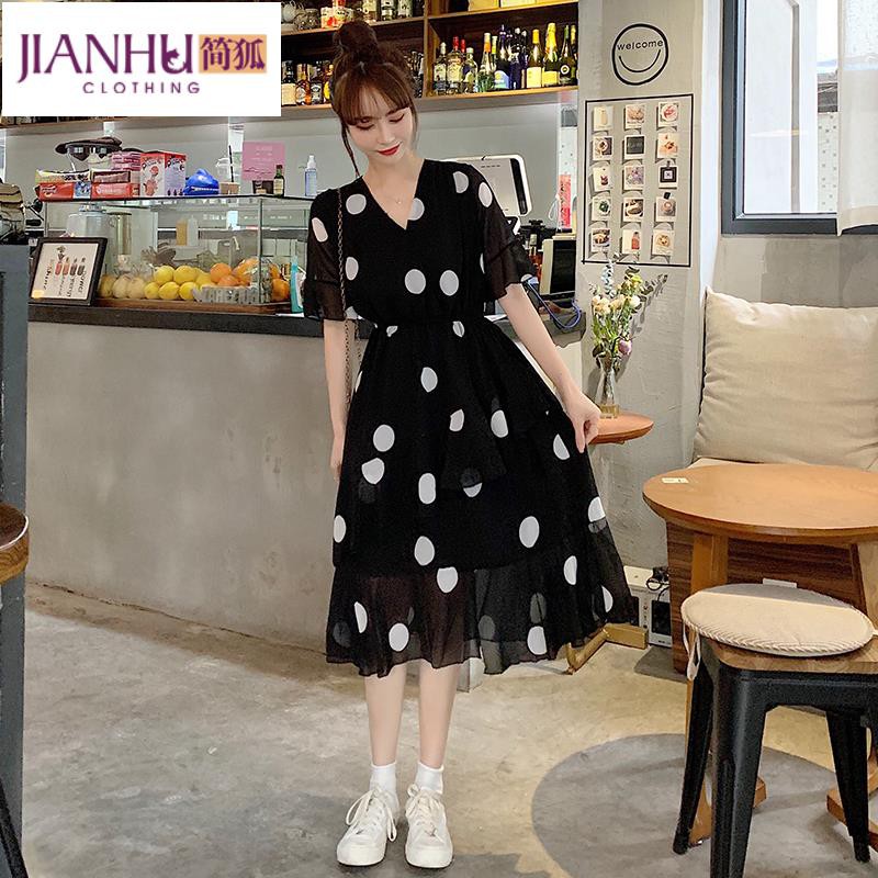 Đầm Dài Chấm Bi Thời Trang Mùa Hè Cho Nữ Size M-4Xl