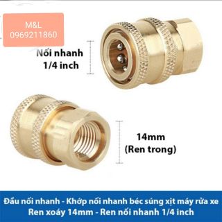 Đầu Nối Nhanh - Khớp Nối Nhanh - Ren Lắp Súng  1 /4