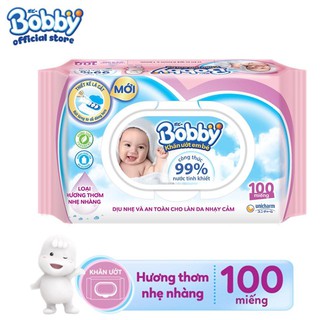 Combo 2 gói KHĂN ƯỚT TRẺ EM BOBBY CARE - 1 GÓI 100 MIẾNG.