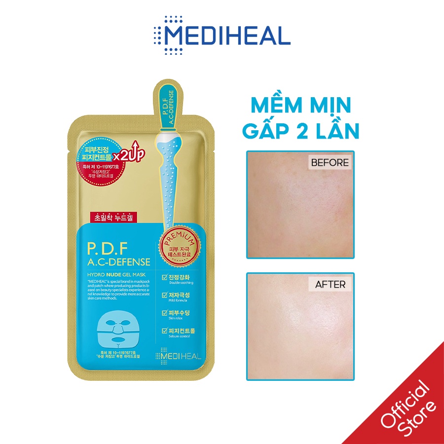 Mặt Nạ Thạch Mát Lạnh Làm Dịu Da Mediheal P.D.F A.C Defense Nude Gel 30g [K18]