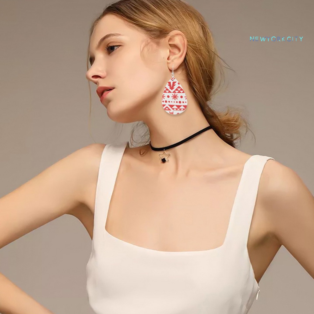 Khuyên Tai Hình Hoa Tuyết Tuần Lộc Giáng Sinh Đáng Yêu