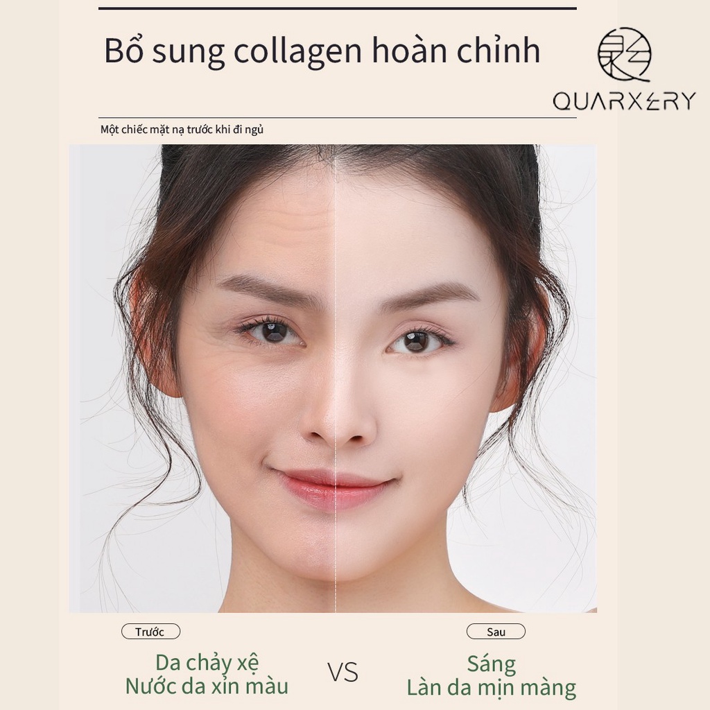 QUARXERY mặt nạ ngủ collagen dưỡng ẩm làm trắng da chống lão hóa giúp da căng bóng trẻ hoá làn da