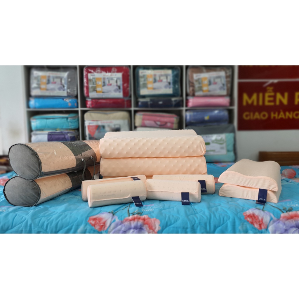 Gối cao su thiên nhiên contour Liên Á kích thước 26x50x6cm - Chính Hãng