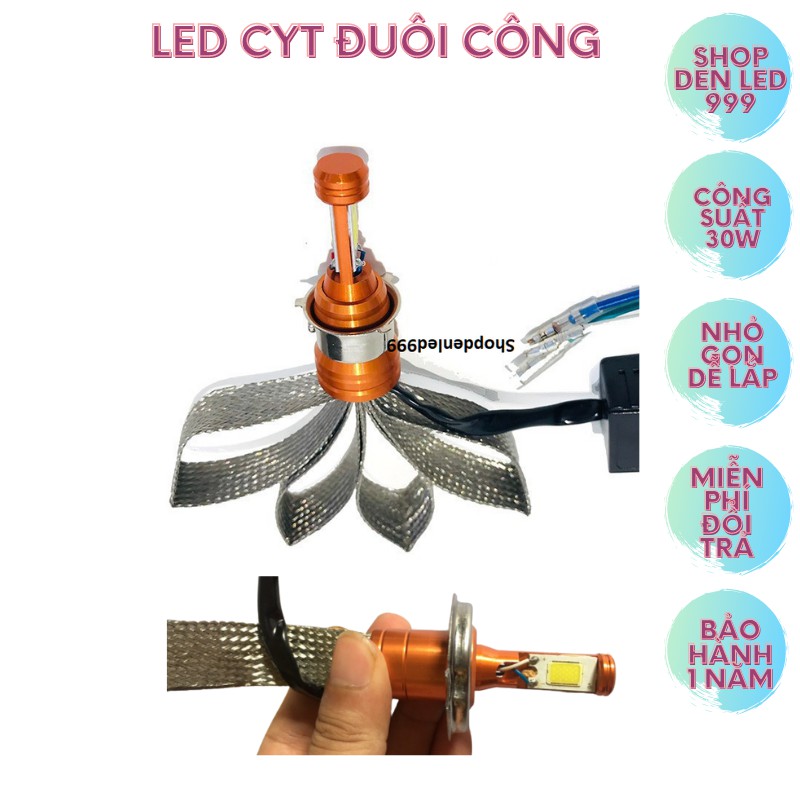 Đèn Pha LED Đuôi Công CYT 2 Tim Chân Đa Năng