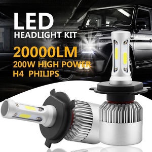 1 Cặp Đèn Pha LED H1 / H3 / H4 / H7 / H11 200W 20000LM Bộ Xe Hơi Hi / Lo Bóng Đèn Chùm 6500K