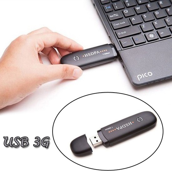 USB 3G HSDPA 7.2MBPS CÓ KHE CẮM THẺ NHỚ, XÀI ĐƯỢC CHO TẤT CẢ CÁC MẠNG -DC2562