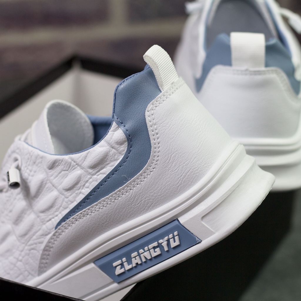 Giày da trơn nam cao cấp Zhechao đế bằng, Sneaker nam kiểu dáng basic, hiện đại, đi học, đi làm
