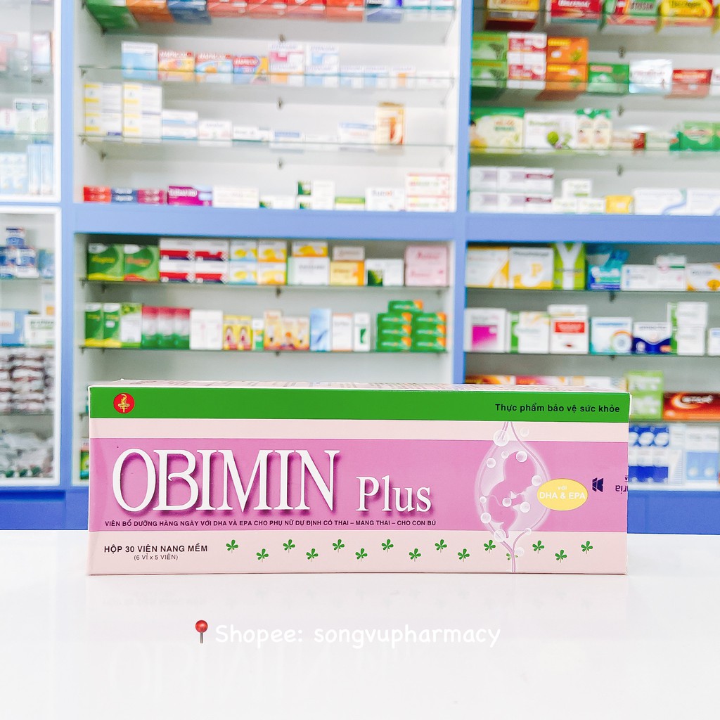 Viên uống Obimin Plus - Bổ sung Vitamin cho bà bầu (Hộp 30 viên)
