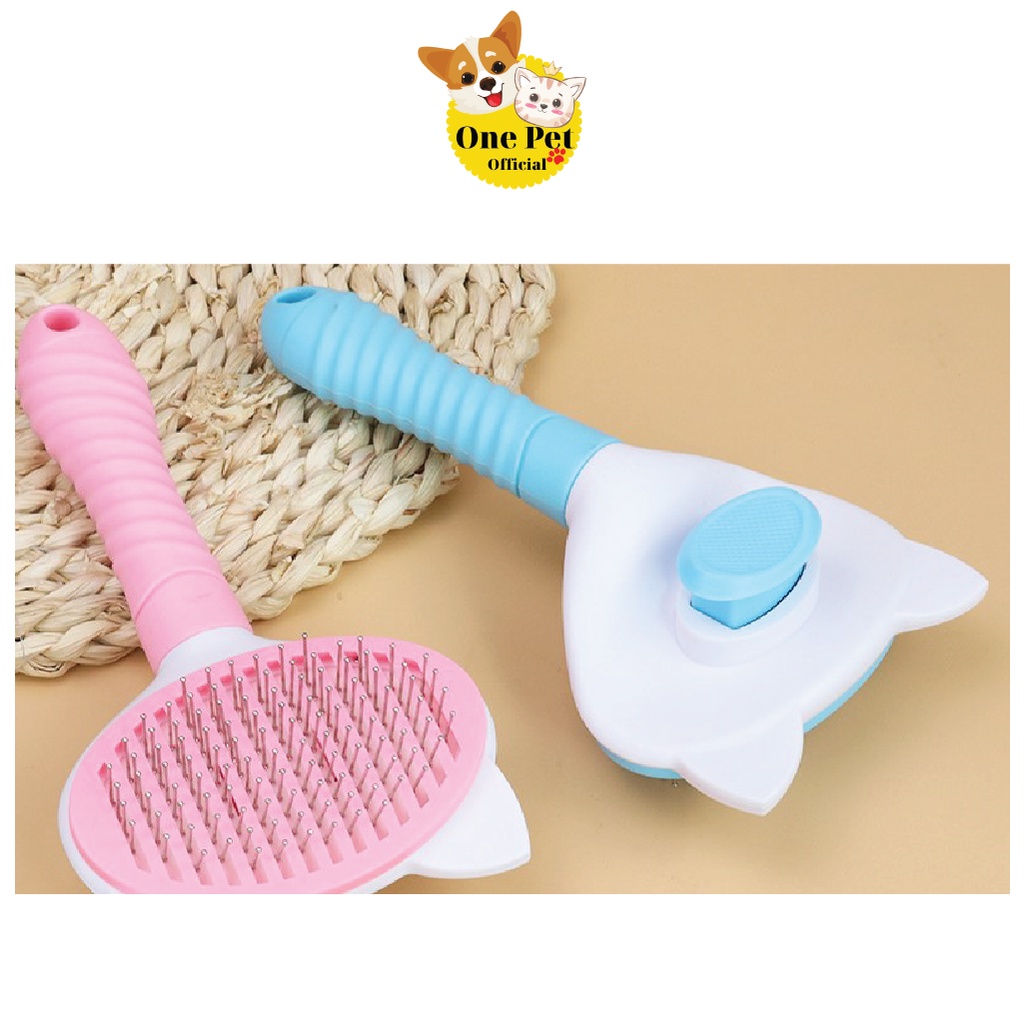 Lược chải lông Chó, Lược chải lông có nút bấm lấy lông - One Pet Shop