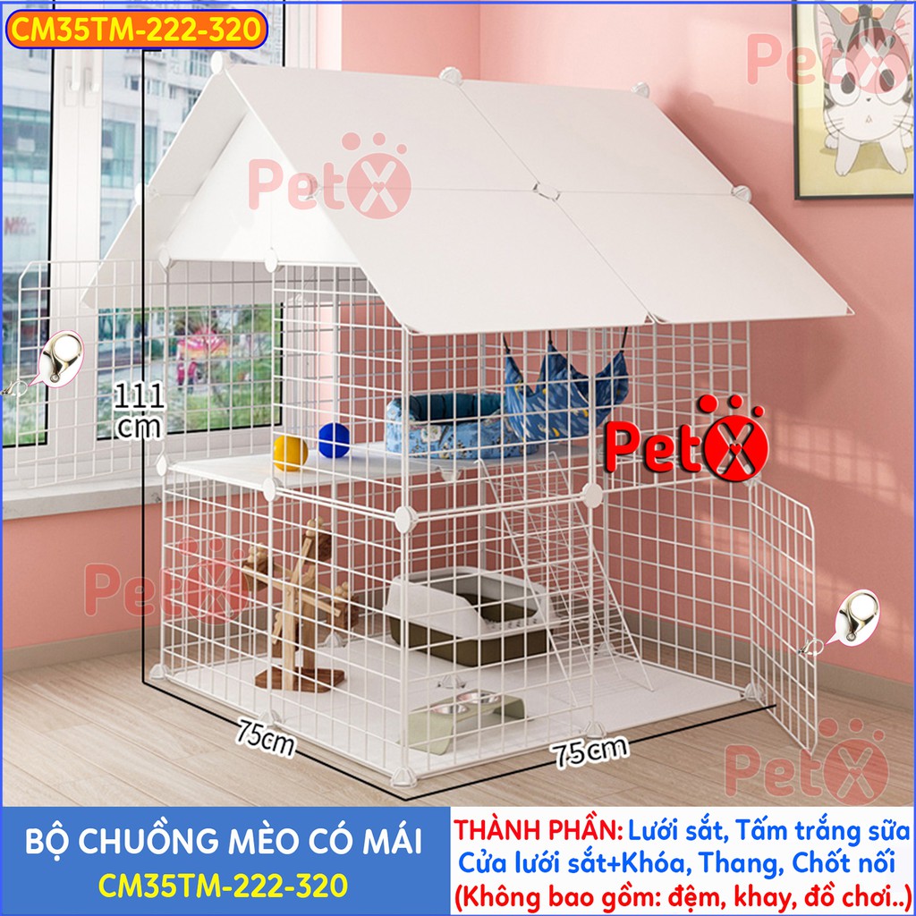 {MẪU BÁN CHẠY} Chuồng mèo 3 tầng, 2 tầng lưới sắt lắp ghép đa năng nuôi thỏ, sóc, nhím