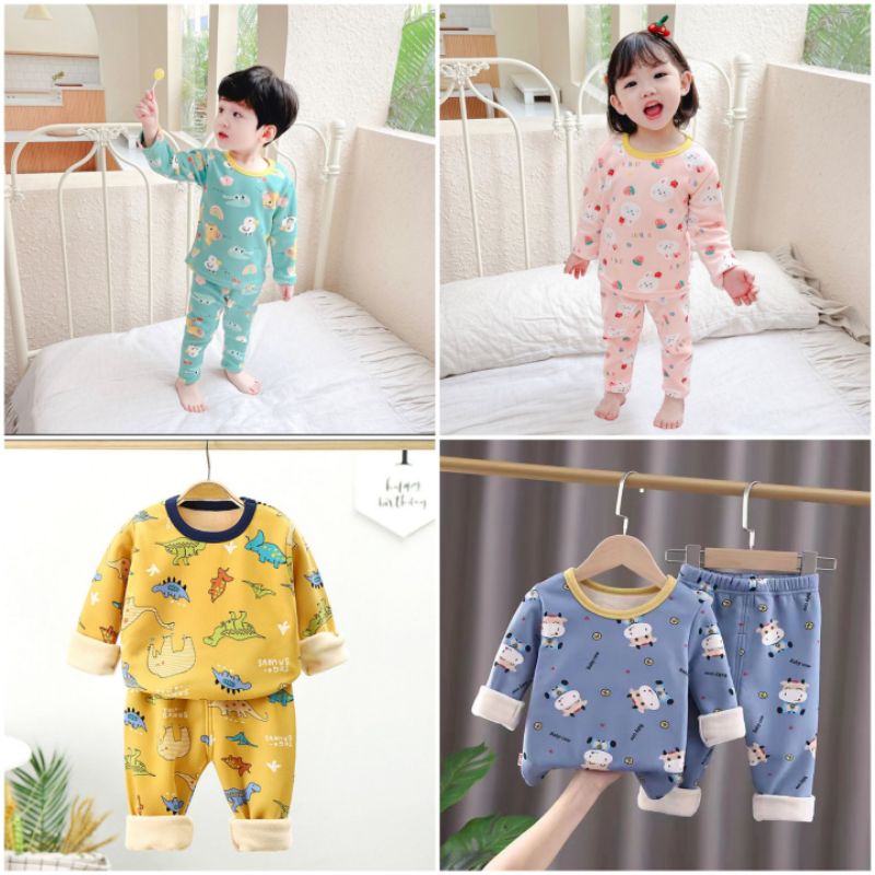 Bộ nỉ bông lót lông vàng, lót nhung siêu mềm, siêu ấm hàng quảng châu cho bé 7-21kg