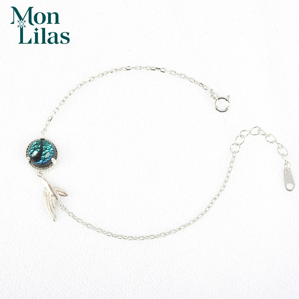 Lắc Tay Bạc MonLilas Đuôi Cá Đính Đá Pha Lê Duyên Dáng Thời Trang V112124/5