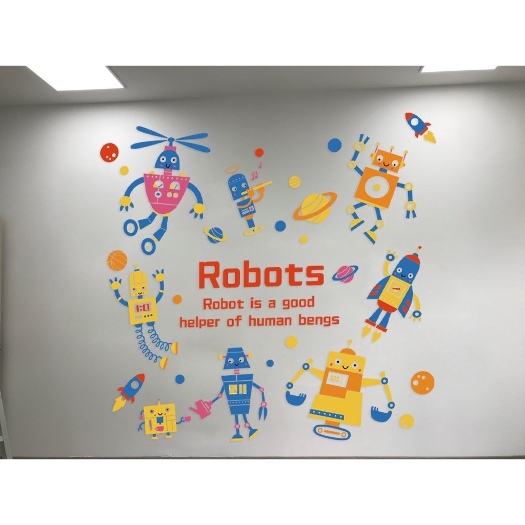 Tranh Mica trang trí tường Lego Science District Trang trí Trường mầm non, phòng ngủ cho bé Nhiều Size - EPeBen