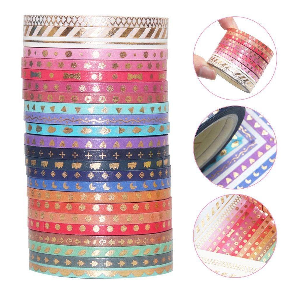 LAKAMIER Set 24 Cuộn Băng Keo Dán Trang Trí Thời Trang