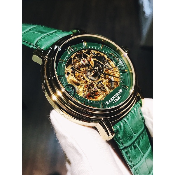 Đồng hồ nam 𝐓𝐡𝐨𝐦𝐚𝐬 𝐄𝐚𝐫𝐧𝐬𝐡𝐚𝐰 𝐄𝐒-𝟖𝟎𝟏𝟏-𝟎9 _  Xanh lá .
