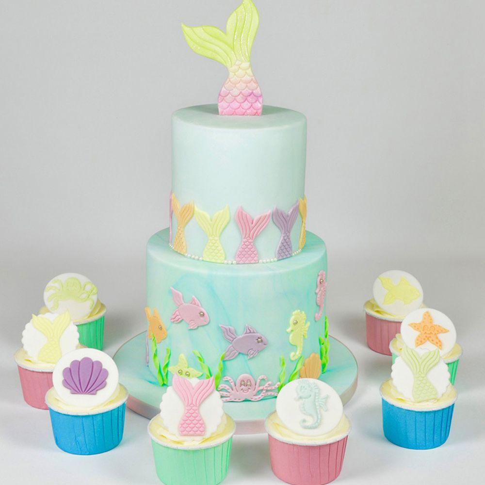 LEISURE 2 Khuôn Cắt Fondant Hình Nàng Tiên Cá