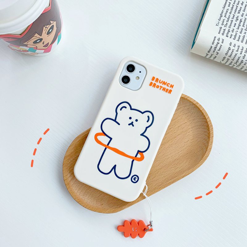 Ốp điện thoại từ silicon mềm in hình gấu cho iPhone 11 Pro Max X XS XR XS Max 6 7 8 Plus | BigBuy360 - bigbuy360.vn