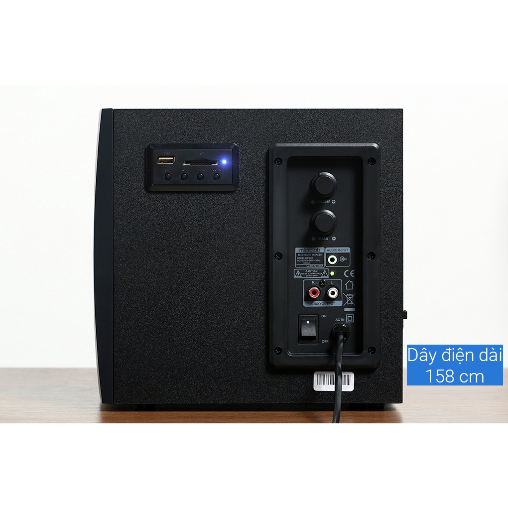 Loa dàn vi tính 2.1 Bluetooth 5.0 Microlab M318BT 38W Đen