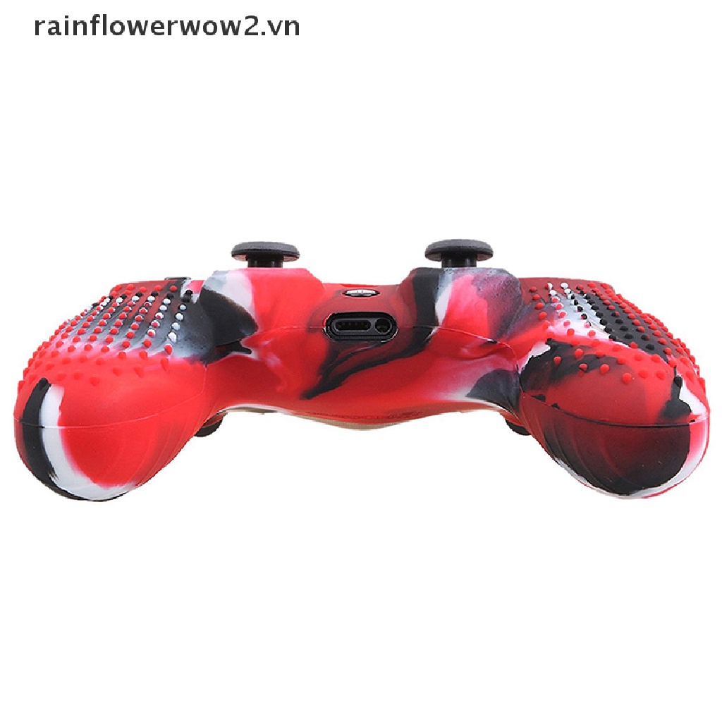Vỏ Bọc Tay Cầm Chơi Game PlayStation 4 PS4 Bằng Cao Su Silicon Họa Tiết Rằn Ri