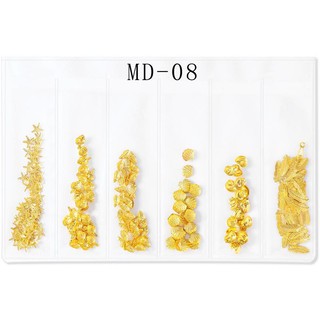 CHAM mạ vàng trang trí móng xinh (  dạng túi -6 ngăn  mã 001-008)