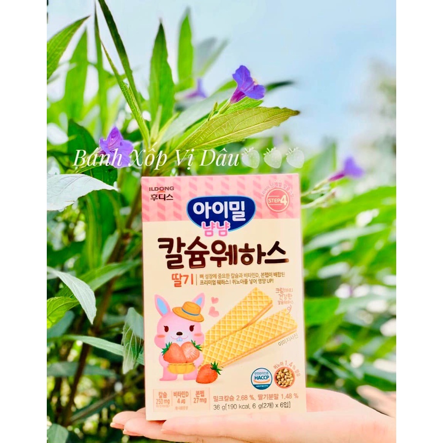 Bánh Xốp Ăn Dặm Cho Bé Ildong Hàn Quốc Bổ Sung DHA Canxi Vitamin Nhiều Vị Dâu Sữa Chua Sữa Chuối Thơm Ngon