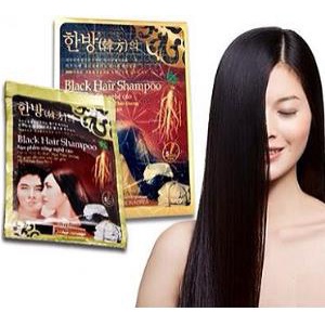 1 Gói Dầu Gội Đen Tóc Ylofang Ngự Thảo Đường Black Hair Shampoo 30ml