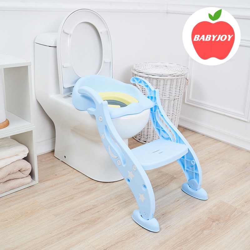 Thang bô đi vệ sinh cho bé - Nắp bồn cầu có thang đi vệ sinh cho bé