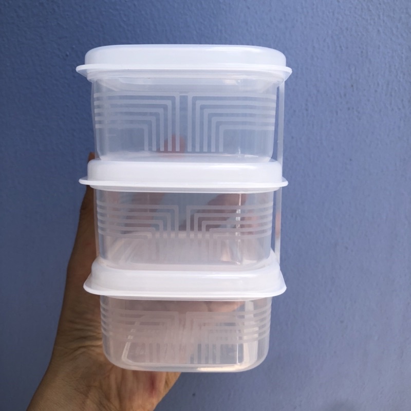 Set 3 hộp 200ml / Set 4 hộp 100ml hộp / Set 3 hộp tròn 180ml trữ đồ ăn dặm cho bé Nakaya nội địa Nhật - Khay trữ đông