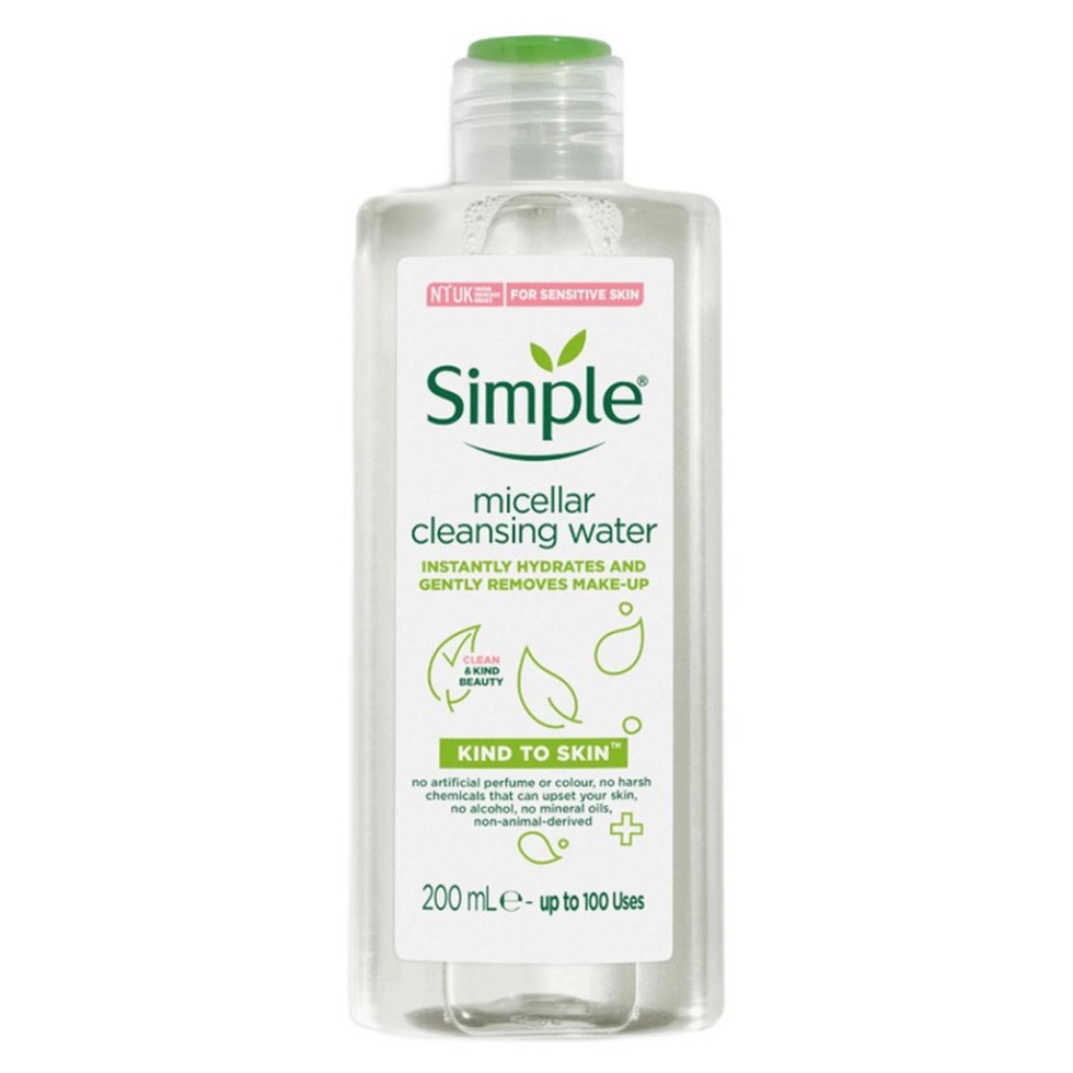 [HÀNG CHUẨN CHÍNH HÃNG DKSH] Nước Tẩy Trang Simple Micellar Cleansing Water 200ml