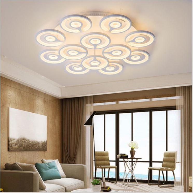 Đèn trần RENTOR 3 chế độ ánh sáng hiện đại trang trí nội thất - kèm bóng LED chuyên dụng và điều khiển từ xa