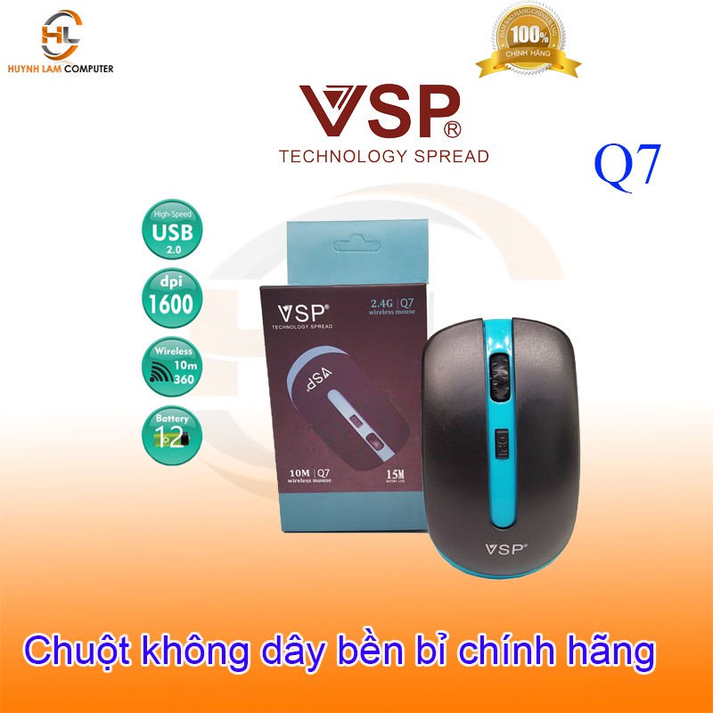 Chuột không dây VSP Q7 (Màu Ngẫu Nhiên) - Hãng phân phối