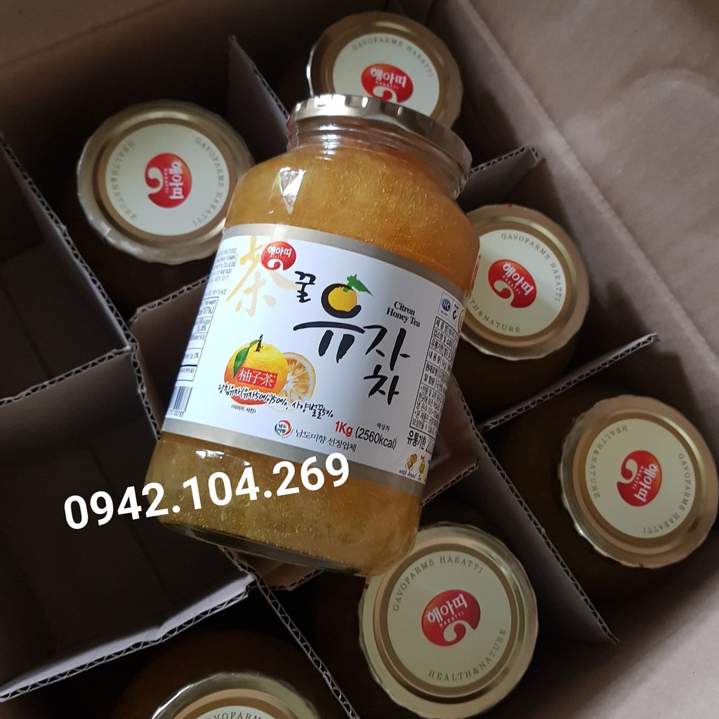 [GIÁ RẺ NHẤT] Mật Ong Chanh Hàn Quốc lọ 1kg CHÍNH HÃNG